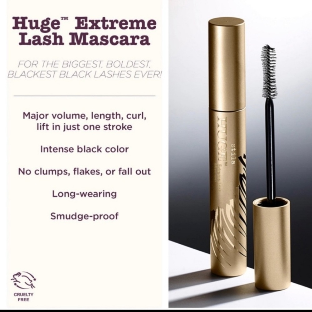 STILA HUGE EXTREME LASH WATERPROOF MASCARA : BLACK